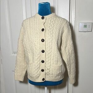 Shannon Woolen Mills Merino Wool Cardigan Sweater Medium